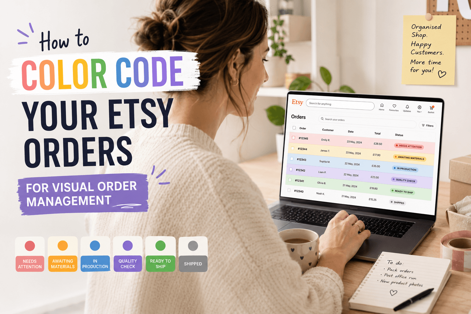 How to Color Code Your Etsy Orders for Visual Order Management